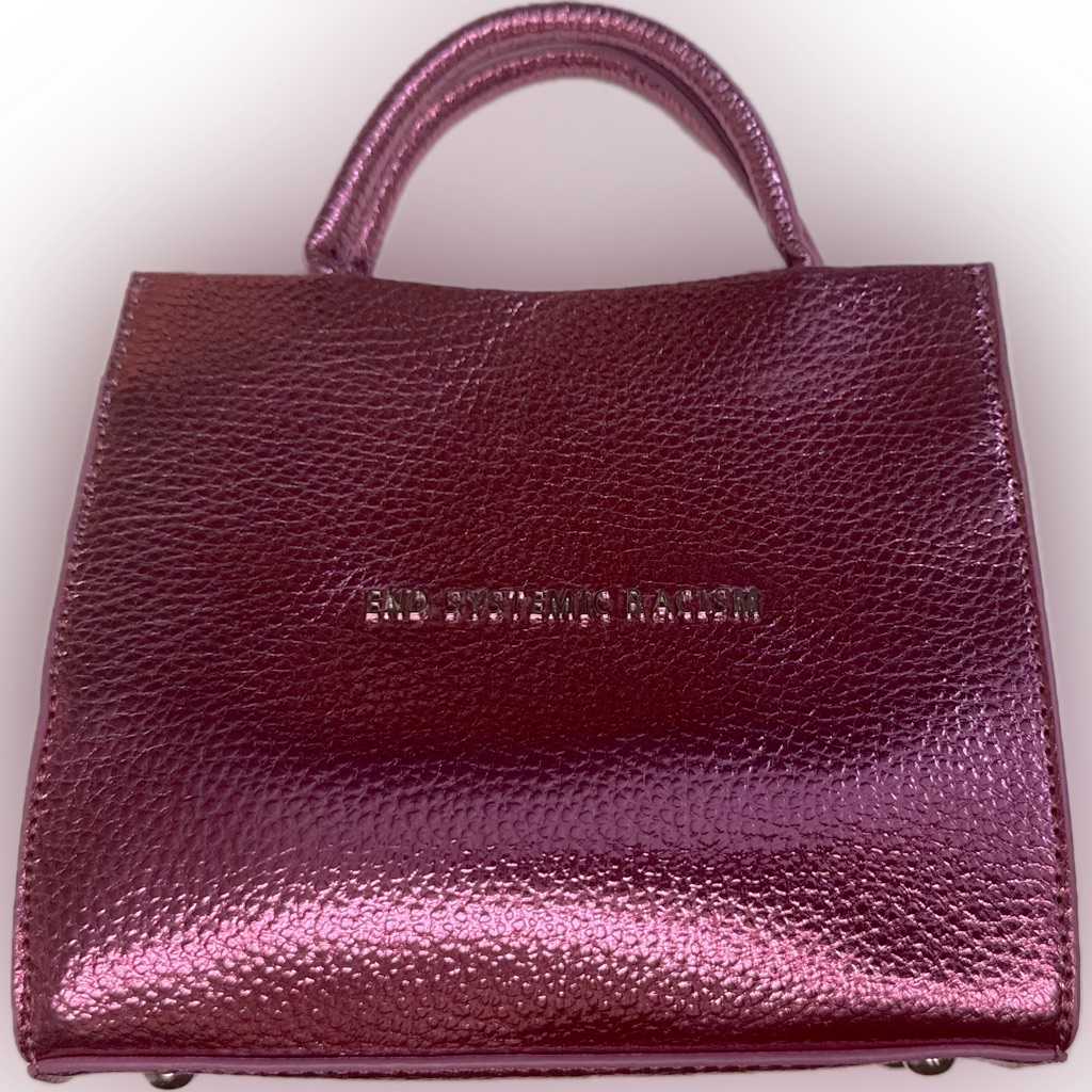 Brandon Blackwood Shimmering Pink Tote| End Systemic Racism Message